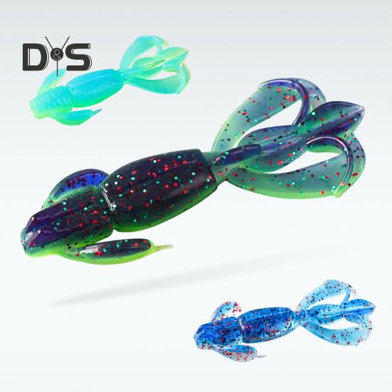 5 шт. 5,5 см/2 г мягкая приманка в виде креветки-бабочки с закрученным хвостом, цветная искусственная приманка для ловли соленой воды, пресноводного окуня, судака, форели, рыболовные принадлежности