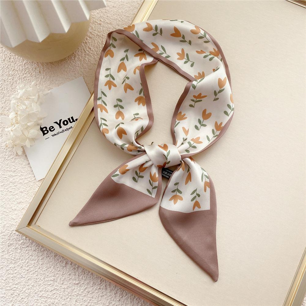 Новые шарфы Шелковые шарфы Женские весенние и осенние длинные декоративные профессиональные шарфы Летние тонкие стили в сочетании с рубашками Стильные