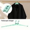 1/3 шт. Телескопическая складная вешалка для одежды Многофункциональная конструкция с двойной штангой Портативная компактная сушилка для одежды
