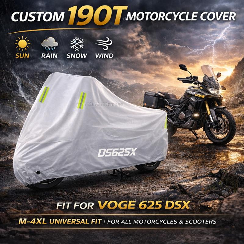 Подходит для мотоцикла Voge 625 Dsx Dsx625 Ds 625X Чехол Водонепроницаемый Прочный для улицы Защита от дождя, пыли, солнца Премиум-класс Автомобильный аксессуар для салона
