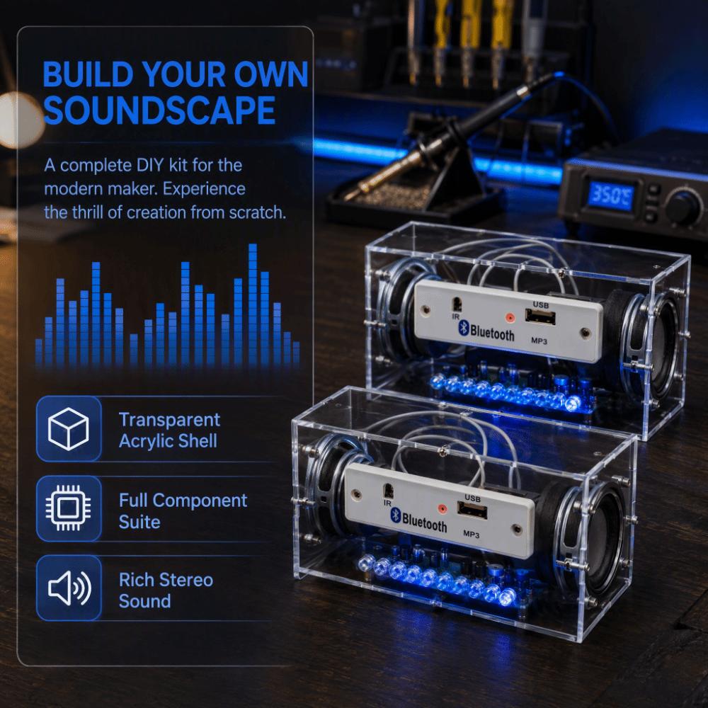 Dual Channel DIY Speaker Kit Music Spectrum Stereo Speaker Kit  Electronics Learning