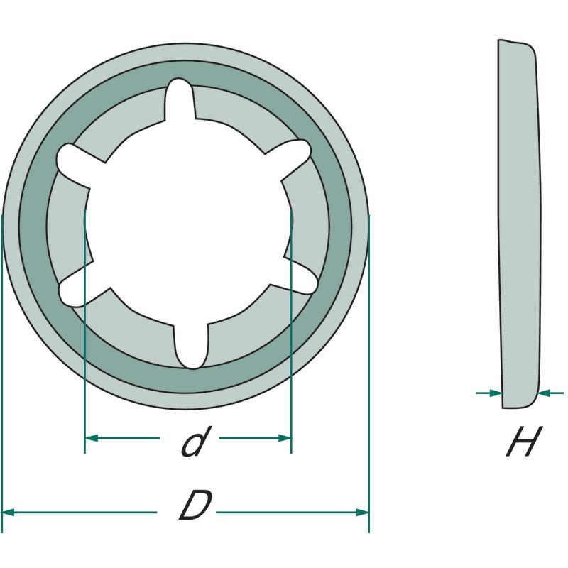 Clamping ring for axle protection 10x18x1.8mm 88122 10X1.8