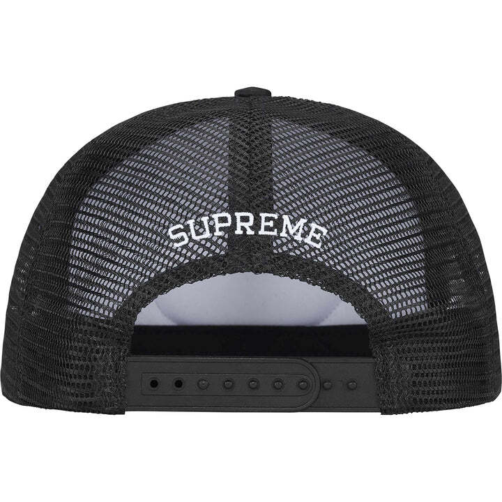 Supreme Официальная черная 5-панельная кепка с сетчатой спинкой (25СС)