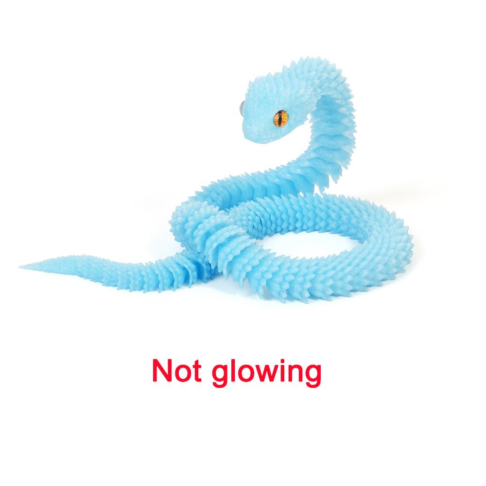 30/40Cm 3D Printed Snake Toys Funny Rotatable Articulated Printed Snake Craft Ornament Simulation Animal Home Desktop Ornament