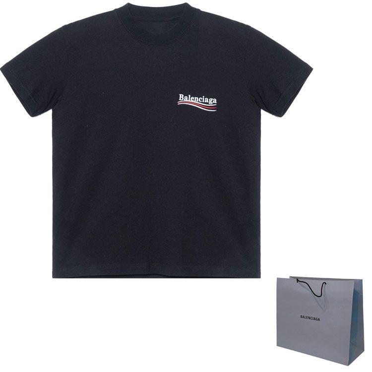 Balenciaga Женская футболка FW21, черная, артикул 612964TKVJ11070