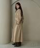 Dijainowol Collared Shirred Long Maxi Dress_Beige