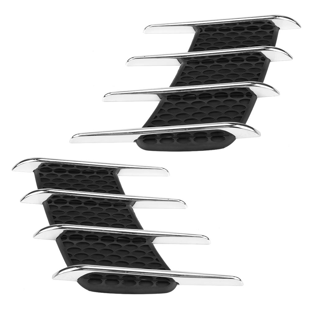 Пара автомобильных наружных наклеек на капот, боковой воздухозаборник, дефлектор, жабры акулы, декоративная отделка