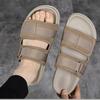 Мужские шлепанцы Летние Новые Модные Универсальные Однослойные Мягкая подошва Пляжная обувь Летние Мужские Сандалии