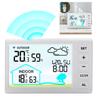 Wireless Weather Station Temperature and Humidity Monitor Alarm Clock Inside Outside Thermometer with Backlight for Home Office