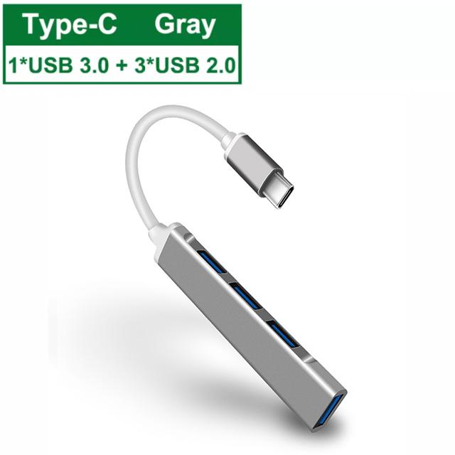 4-в-1 USB 3.0 HUB USB HUB док-станции Type C 3.1 Multi USB Splitter адаптер OTG для ноутбуков ПК аксессуары Macbook Pro