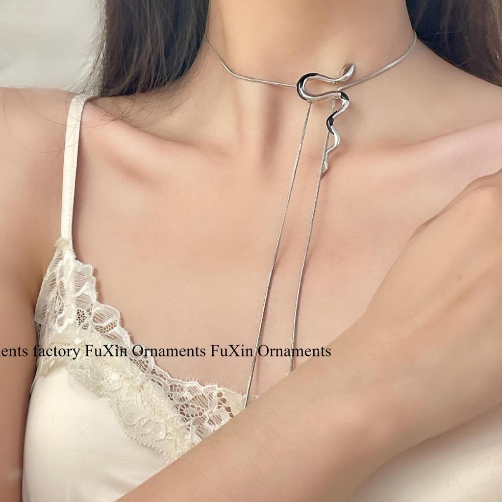 Ожерелье Magic Design: Унисекс-цепочка для свитера, серия Ice Snake, осенняя коллекция