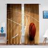 Баскетбольная спортивная тема, прозрачная вуаль, занавеска для мальчиков-подростков, мужская спальня, украшение для гостиной, современный шифоновый тюль, оконная занавеска