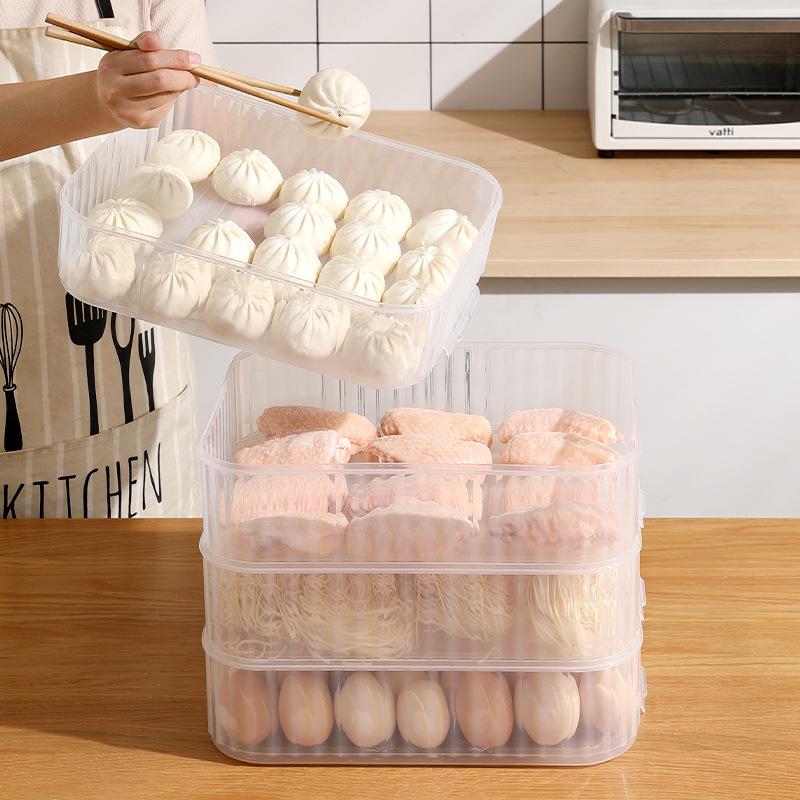 Dumpling Freezer Box - Fresh-Keeping and Quick-Freezing Storage for Wontons, Dumplings & Noodles
