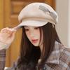 Wool Newsboy Hat Solid Color Octagonal Cap Casual Painter Hat  Female