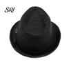 Lightweight Sun Hat Jazz Breathable Sunscreen Summer Beach with Belt Versatile Decor Protection Straw Everyday Casual Headwear