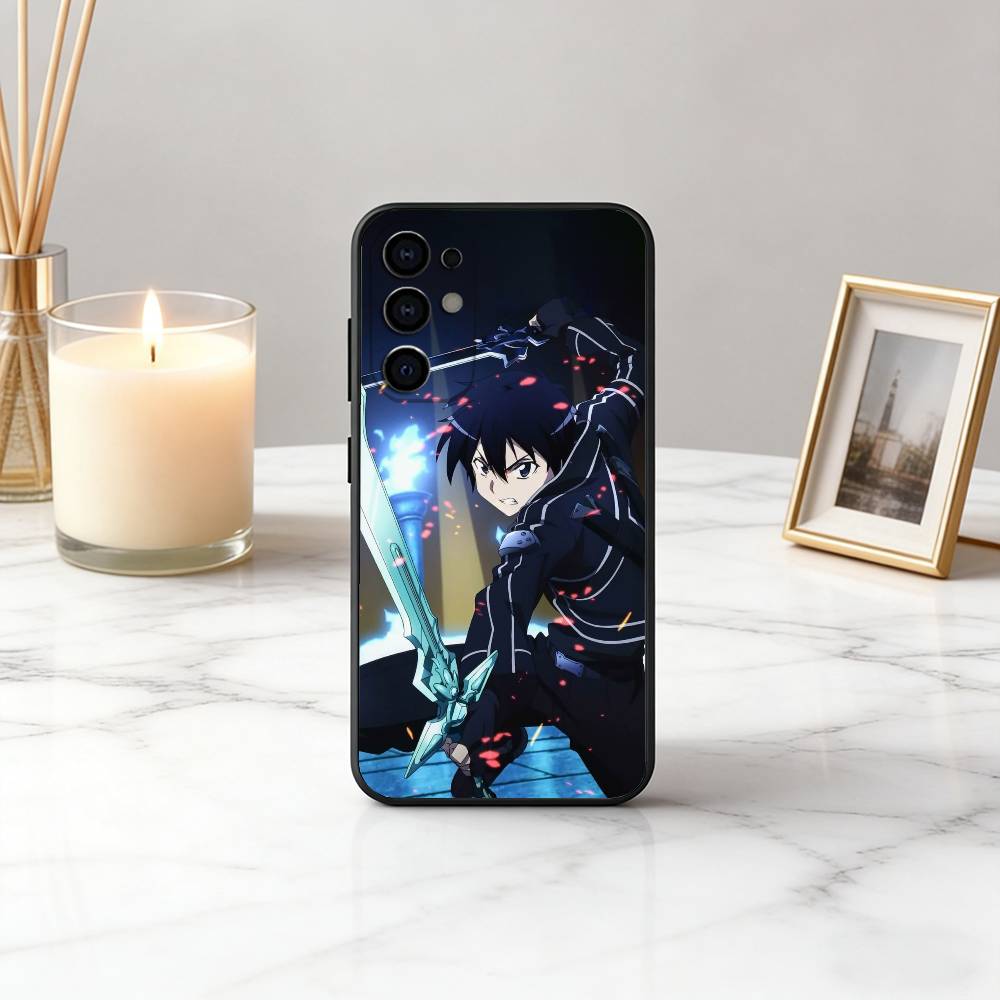 Чехол для телефона Sword Art Online K-Kazuto K-Kirigaya-ES для Samsung S25, S24, S21, S22, S23, S30, Ultra, S20, Plus, Fe, Lite, Note, Черный чехол
