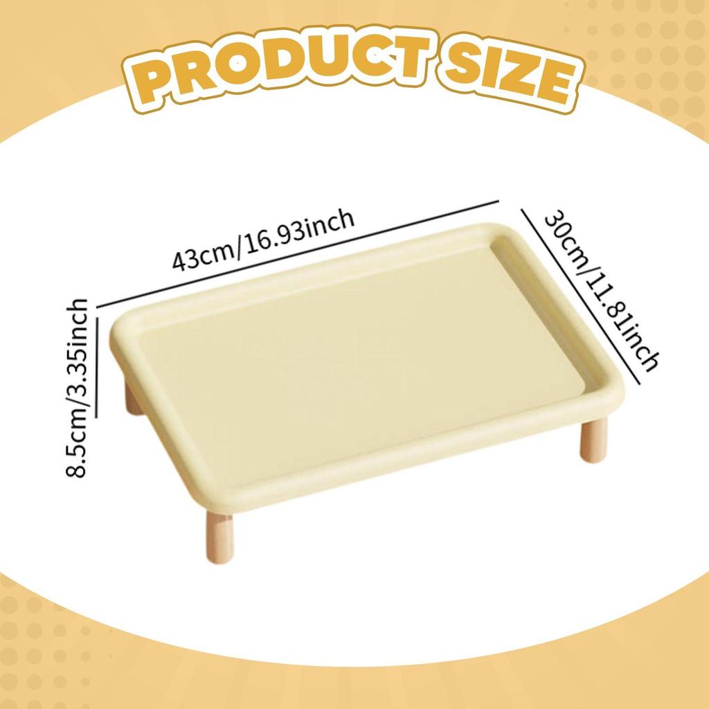 Elevated Cat Food Bowl Platform Portable for Automatic Pet Feeders Raised Feeding Stand Wooden Support for Cats and Dogs