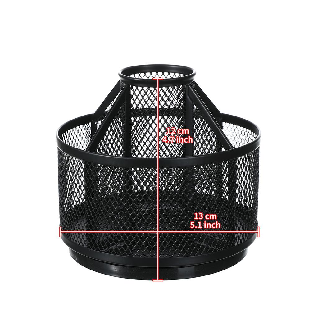 Многофункциональный настольный органайзер для ручек с 5 отделениями, вращающийся держатель для карандашей для стола