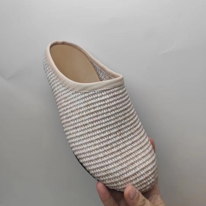 Модные весенне-летние ретро плетеные шлепанцы с большой круглой головкой, европейско-американские размеры 35-45, уличные шлепанцы на низком каблуке