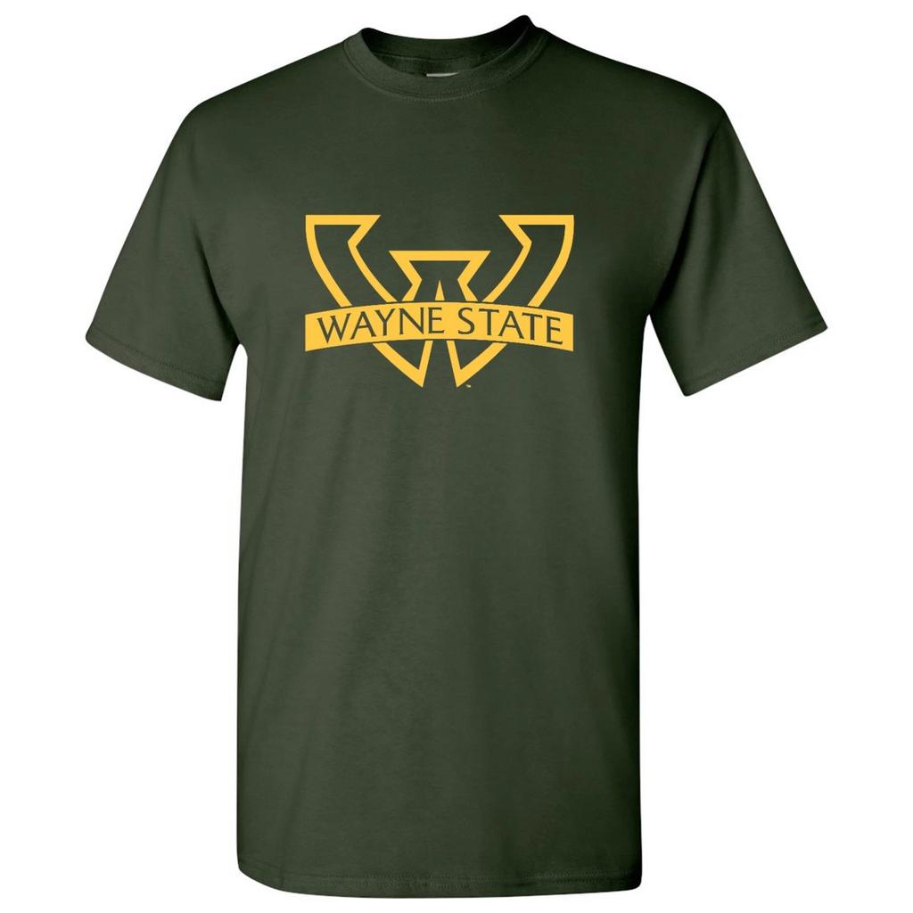 Официальная унисекс футболка с основным логотипом Wayne State Warriors