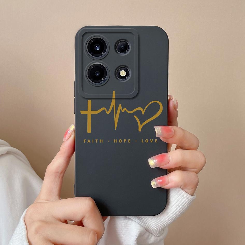 For Infinix Hot 30 Play GT 10 Pro Itel A05s A04 Tecno Camon 20 Premier 5G Phone Case Cover Fashion Love Heart Matte Soft Silicone Shockproof Bumpers