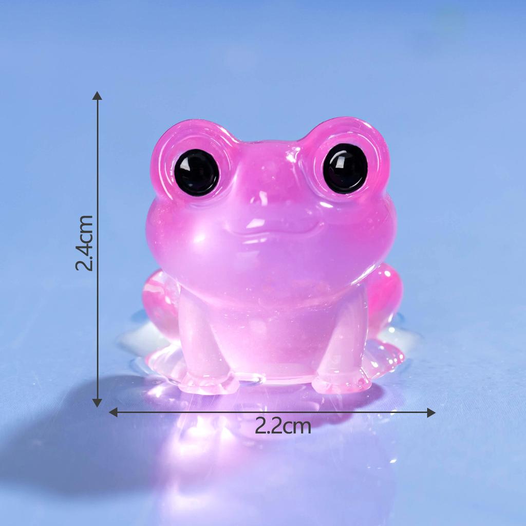 Micro Landscape Cute Glow-in-the-dark Frog Doll Decoration Accessories Resin Crafts Car Desktop Decoration