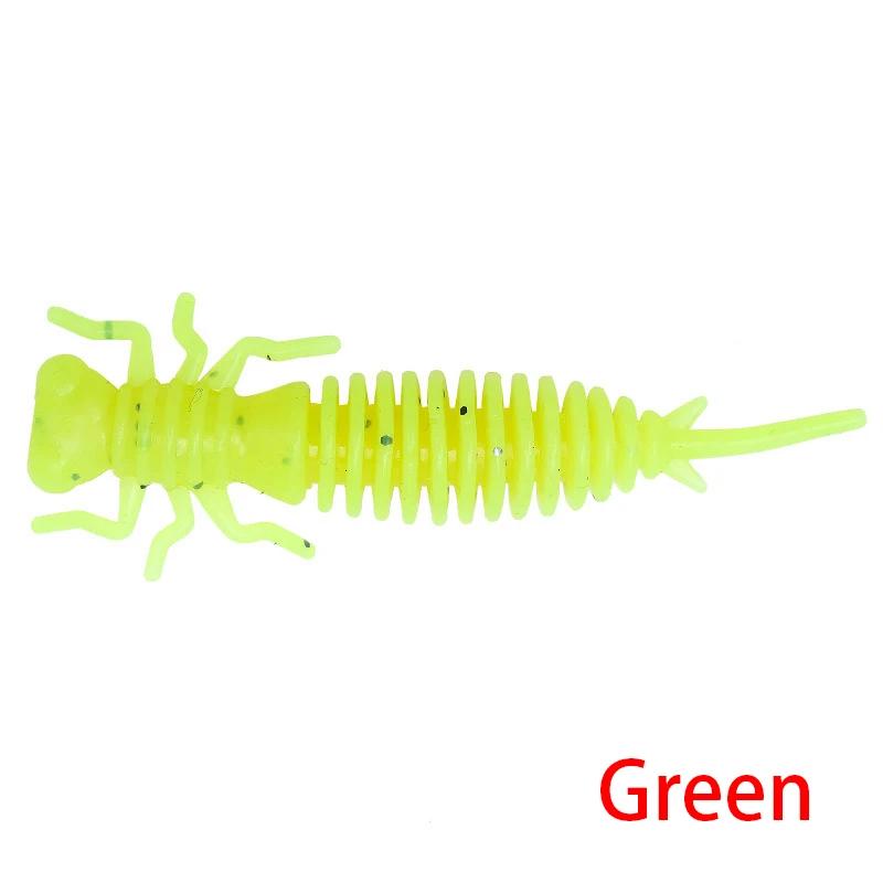 5pcs/lot Quality Larva Soft Lures 55mm 75mm 100mm Artificial Silicone Soft Bait Worm Fishing Wobblers Bass Carp Swimbaits