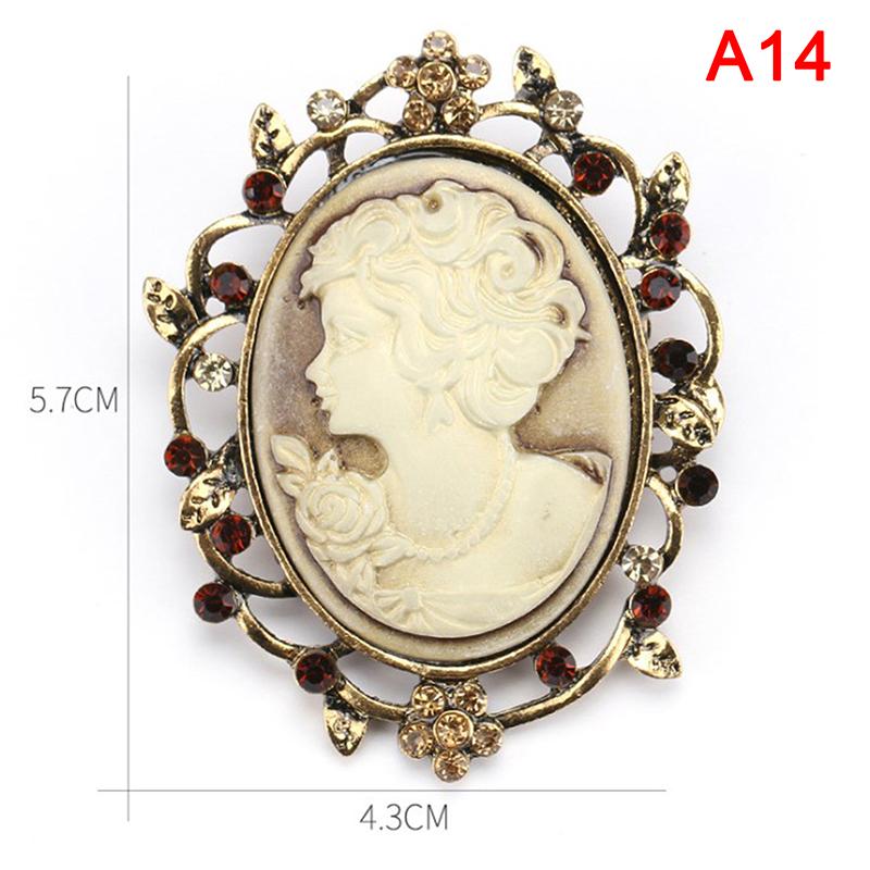 Винтажные броши S Cameo для женщин Queen's Cameo Beauty