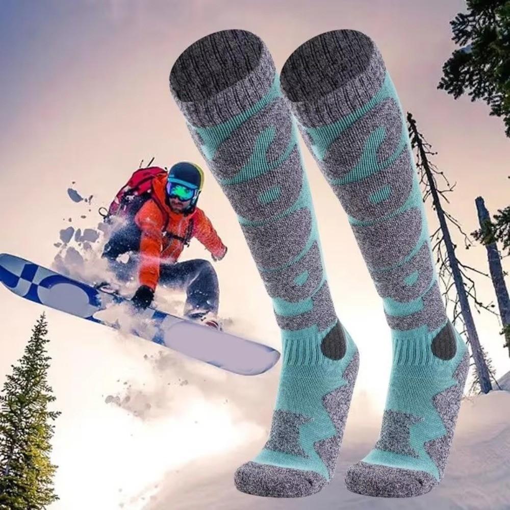 Warm Thermal Socks Breathable Knee High Socks Fashion Snowboard Stockings for Winter Sports