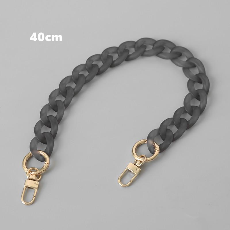 New Fashion Woman Bag Accessory Detachable Parts Replacement Chain Grey Resin Luxury Strap Women Acrylic Shoulder Handle Chain