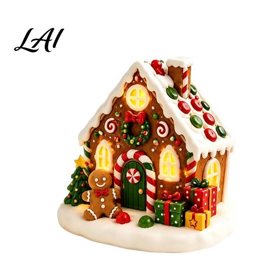 Festive Plaster Models for Painting DIY Christmas Kit Cute Xmas Tree House Santa Snowman Creative Art Projects Adults Figurine Craft Set Holiday