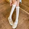 1 Pair Hollow Lace JK Socks Solid Color Calf Socks Thin Over The Knee Socks  Girls Wear