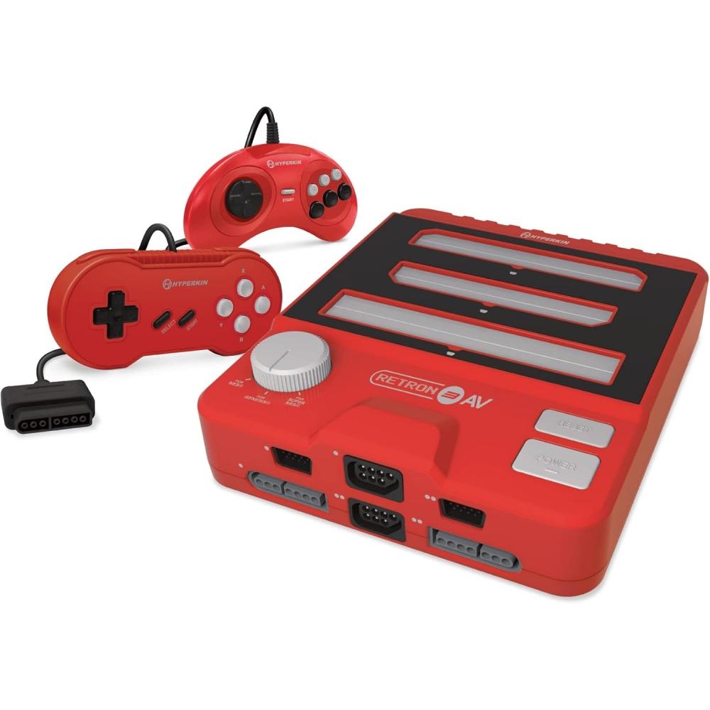 Игровая консоль HyperkIn Retron 3 Av Красная   Совместима с Nes  sNes  geNesis  Ретро Все в 1