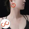 1 Pair Women Earrings Fashion Single Hoop Sweet Style Candy-Colored Acrylic Circle Earrings Holiday