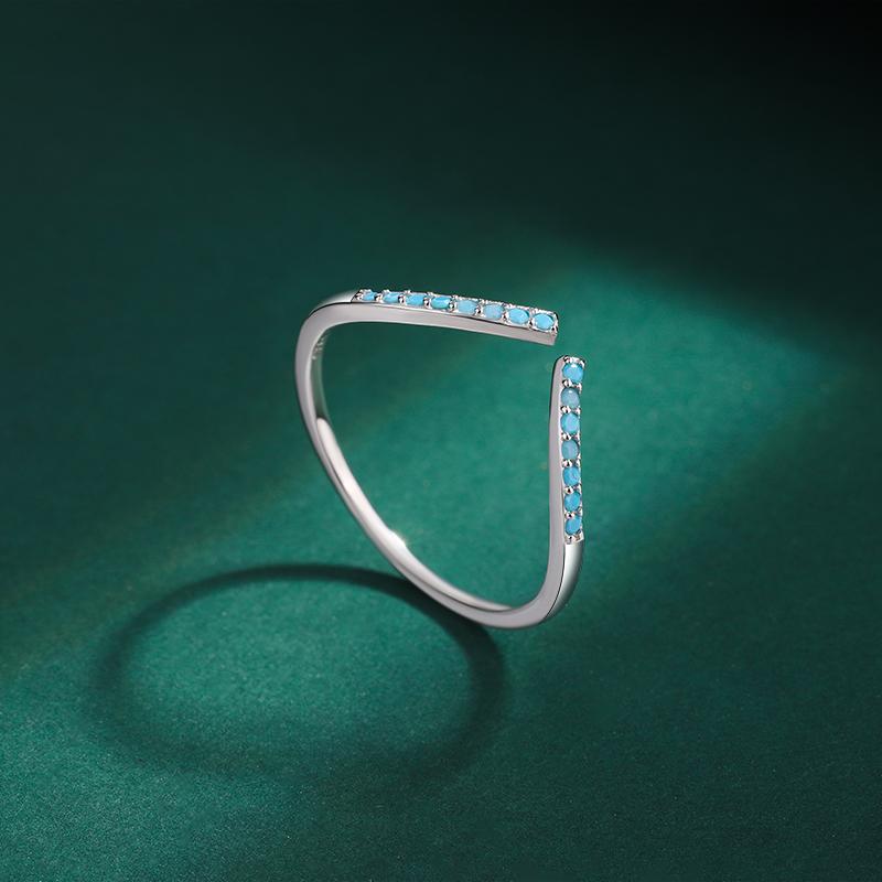 Классический вырез с круглым сапфировым отверстием, регулируемая пара, серебряное кольцо S925 для женщин, 100% оригинальное стерлинговое серебро, подарок на годовщину, ювелирные изделия