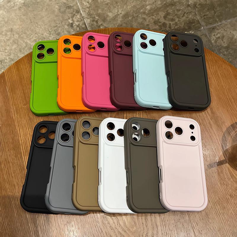 Camera Protection Candy Color Silicone Soft Case For iPhone 11 12 13 14 Plus 15 16 17 Pro Max XR XS X 7 8 SE2 Matte Bumper Cover