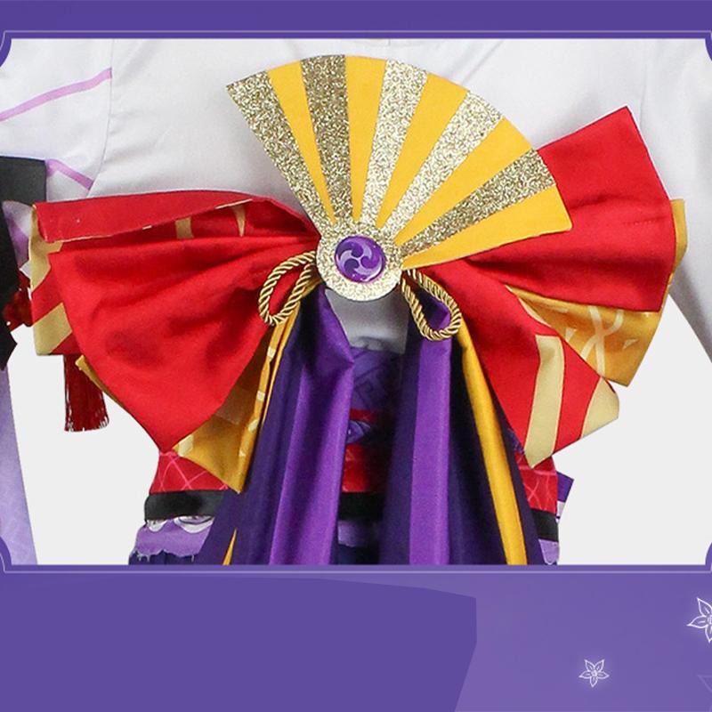 Игра Beelzebul Косплей Костюм Баал Платье Raiden Ei Одежда Парик для Comic Con Raiden Shogun Косплей