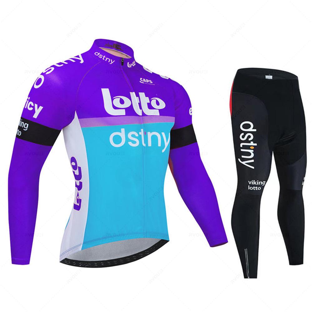 Autumn Long Sleeved Breathable Cycling Suit Set Bib Pants Set Ropa Ciclismo Bicycle MTB Clothing Road Bike Suit Men Long Sleeve Bicicleta Set