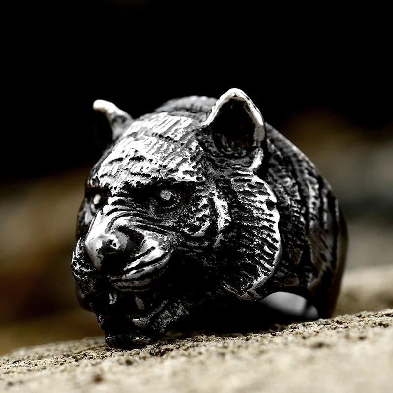 Антикварные модные мужские кольца Череп Осьминог Викинг Кальмар Волк Тигр Медведь Овца Свирепые животные Ретро Панк Ювелирные изделия Прямая доставка