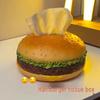 Hamburger Cartoon Tissue Box: Trendy American Retro Living Room Decor