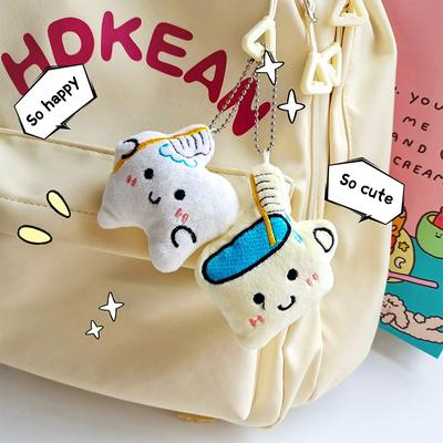 Забавный брелок для ключей в виде плюшевого унитаза, мультяшные зубы, рулон бумаги, какашки, мягкая кукла, кулон, брелок для автомобиля, рюкзак, сумка, декор, подарок для ребенка