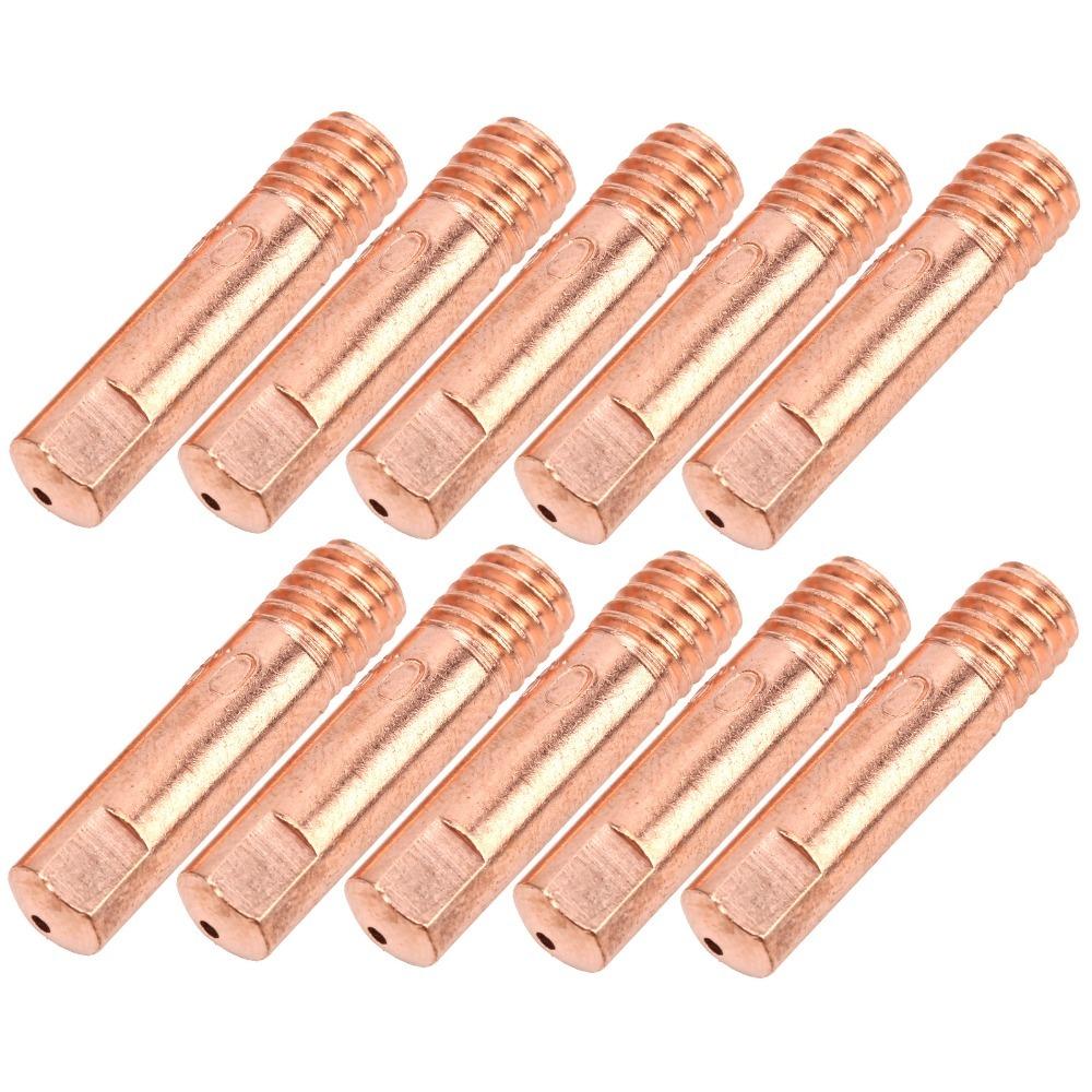 60pcs 0.9mm Diameter Welding Contact Nozzle Copper MIG Welding Torch Tip Metal Fabrication
