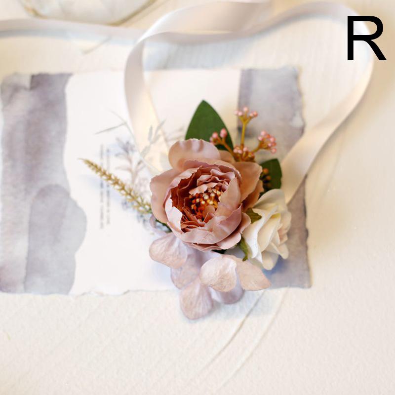 Wedding Corsage Wrist Flower Bridal Bridesmaid Brooch Bracelet Accessories Supplies