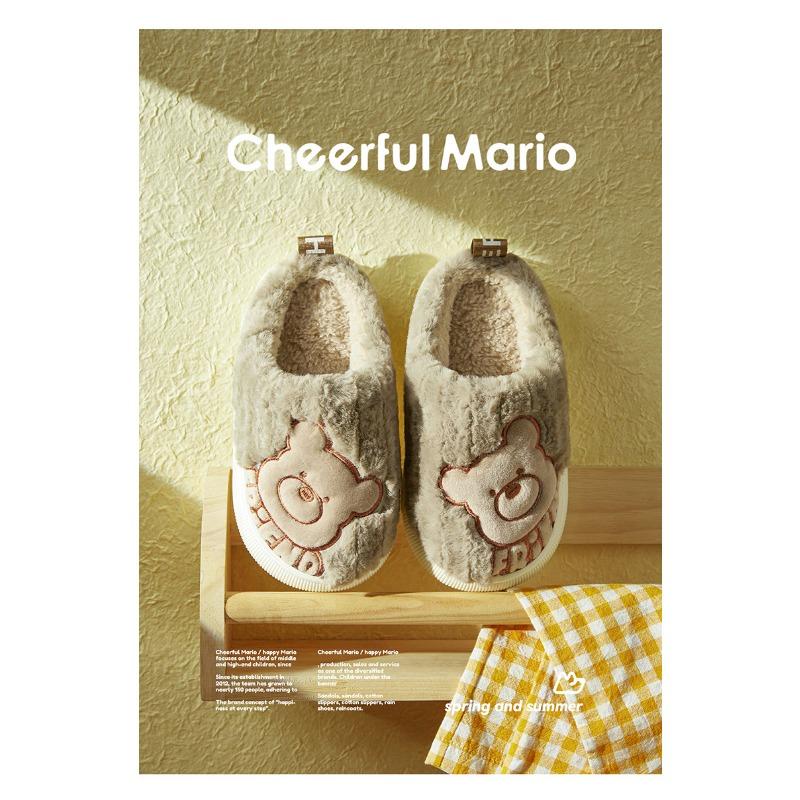 Детские хлопковые тапочки для девочек, обувь для родителей и детей, теплые, нескользящие, милые, для больших детей, детские тапочки для мужчин