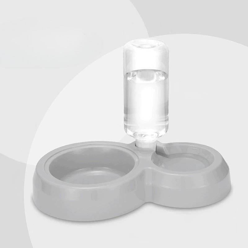 Dual Automatic Pet Feeder Bowl For Dogs And Cats Non Spill Plastic Water And Food Dispenser With Stand KTY