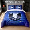 Sheffield Wednesday Football Design Bed Bedding Set 1 Duvet Cover + 2 Pillowcases Soft Breathable Household Bed Linens