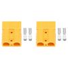 Pasotim 2X Anderson Style Plug Connector 50A 600V 6-12AWG Plated Solid Terminal Plug for Power Tool, 6AWG Yellow