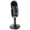 Condenser Microphone, USB Microphone, PC Microphone, Unidirectional, Mute Button, Noise Reduction, Desktop Microphone Stand, Gaming Microphone, LED In