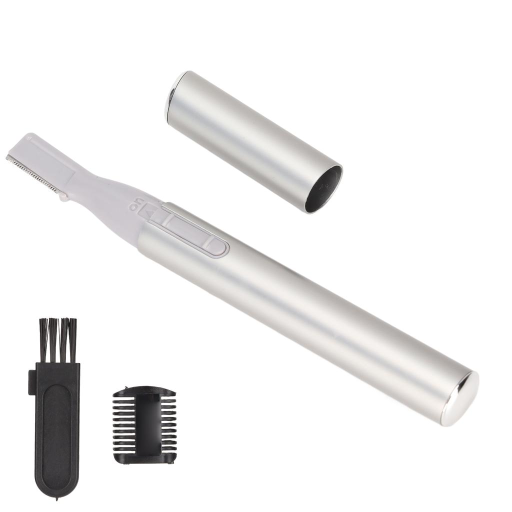 Триммер для бровей Высокоточная электрическая бритва для бровей Удалитель для лица Губ Носа Удаление волос на лице Серебристый