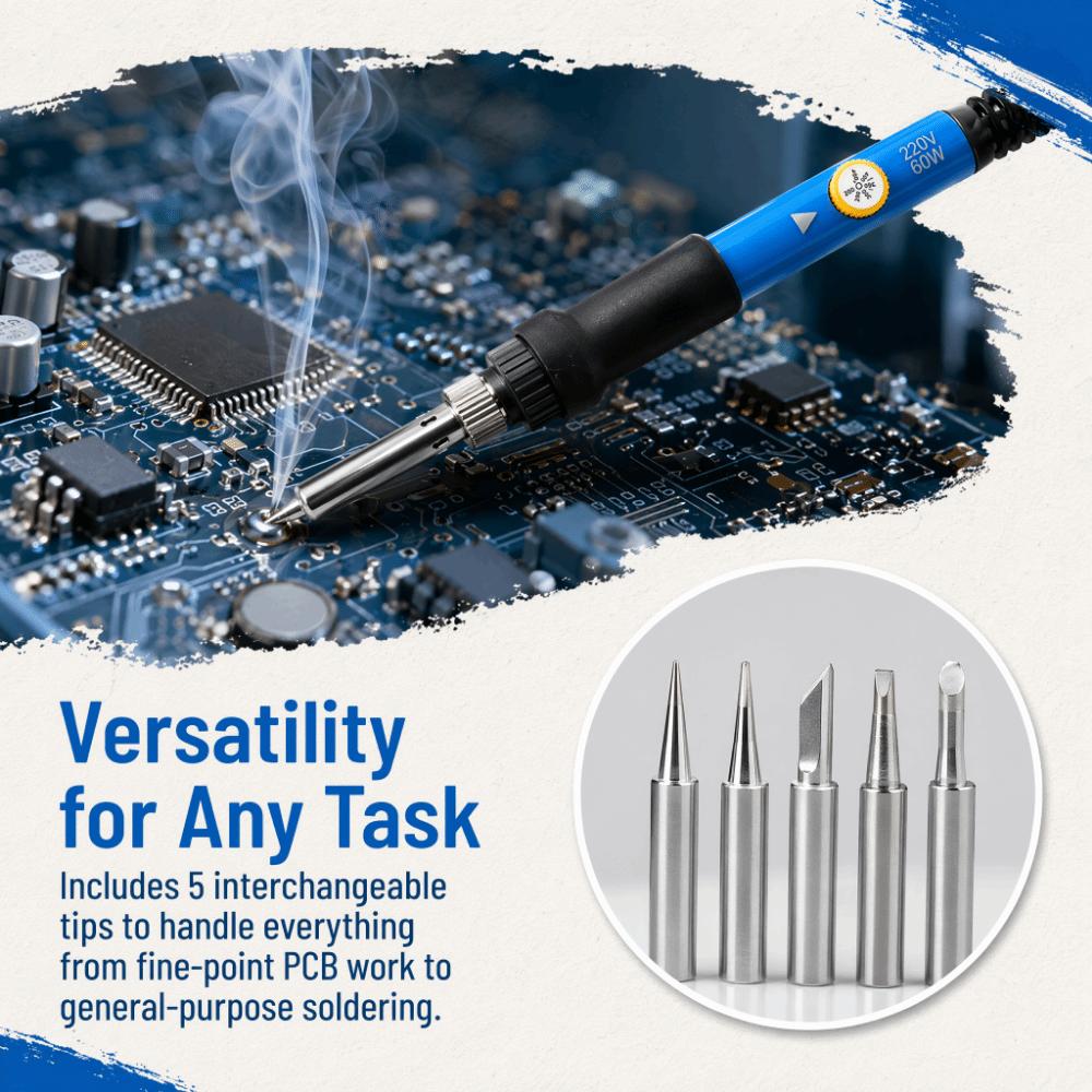 8/10/15Pcs Anti-slip Soldering Iron Kit 60W Soldering Iron Pen Electronic Repair
